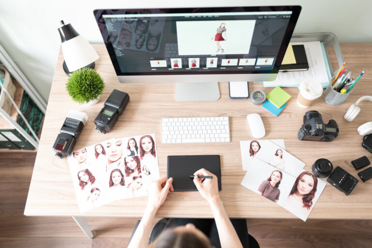 Designing some overlay templates for your podcast in Photoshop or Canva